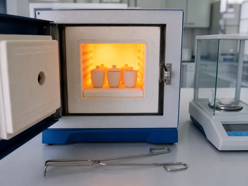 Ash-Content Testing in a polymer packaging quality laboratory